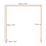 Wedding Arch Gold Square Backdrop Flower Display Stand Background 2.2M V201-WED0001AU8AU