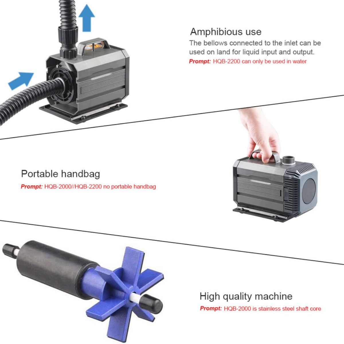 2500LPH HQB-3000 SUNSUN Submersible Water Pump Aquarium Fountain Pond Tank AU V201-WPUMP0060BL8AU