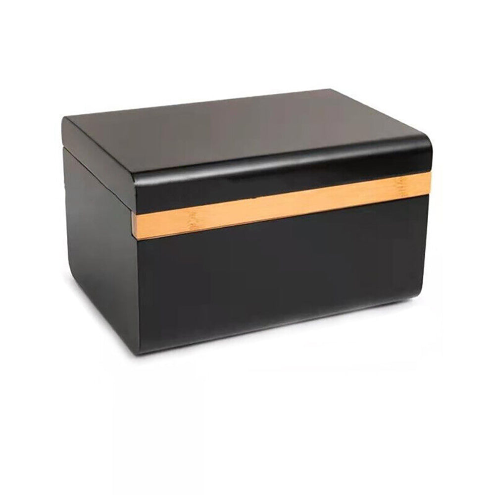 Wooden Storage Chest With Movable Tray Wood Lockable Stash Box Rolling Tray Gift V201-WSB2218BL8AU