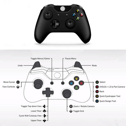Bluetooth Wireless Game Gamepad Game Controller For Microsoft Xbox One Series PC V201-XBX0001BL8AU
