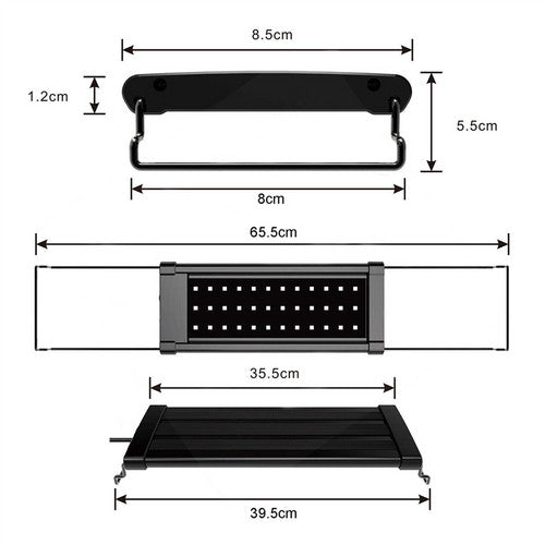 LED Light 40cm Full Spectrum Aquarium Lighting Aqua Plant Fish Tank Lamp 15W V201-YGD0018CO8X1