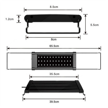 2Sets LED Light 40cm Full Spectrum Aquarium Lighting Aqua Plant Fish Tank Lamp 15W V201-YGD0018CO8X2