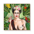 Wall Art 60cmx60cm Self Portrait by Frida Kahlo Wood Frame Canvas V207-1038