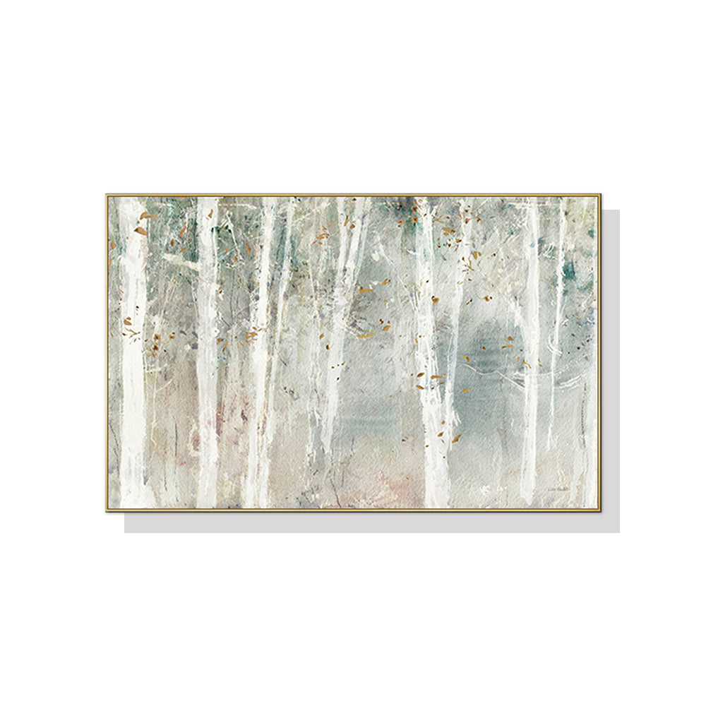 Wall Art 70cmx100cm Forest hang painting style Gold Frame Canvas V207-1051