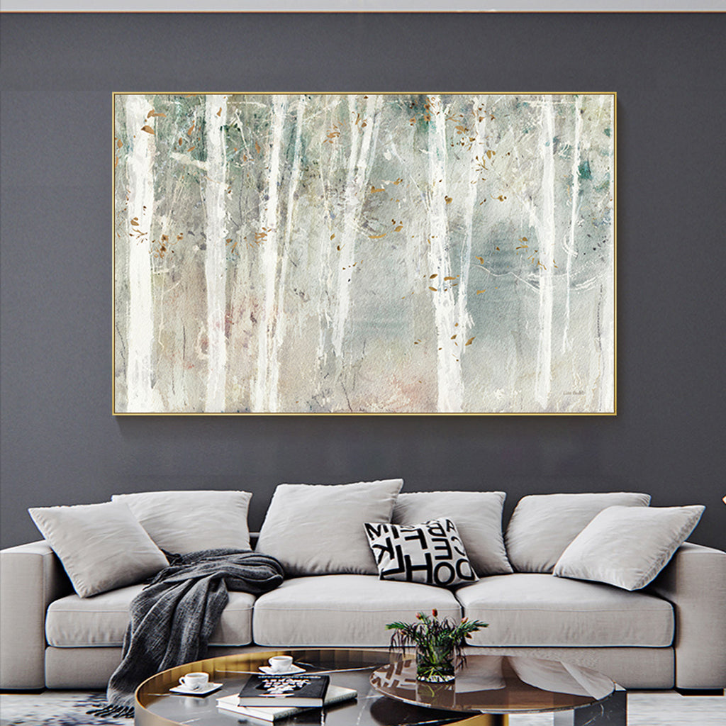 Wall Art 70cmx100cm Forest hang painting style Gold Frame Canvas V207-1051