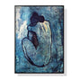 Wall Art 60cmx90cm Blue Nude by Pablo Picasso Black Frame Canvas V207-1071