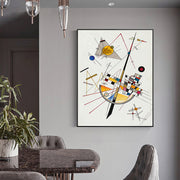 Wall Art 50cmx70cm Delicate Tension By Wassily Kandinsky Black Frame Canvas V207-1076
