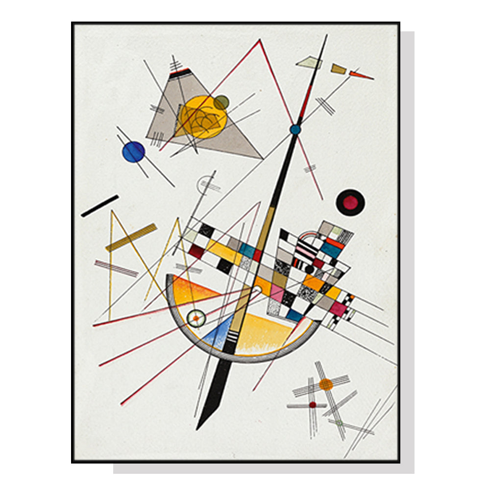 Wall Art 50cmx70cm Delicate Tension By Wassily Kandinsky Black Frame Canvas V207-1076