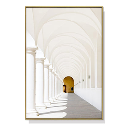 Wall Art 50cmx70cm Long Corridor Style A Gold Frame Canvas V207-1091