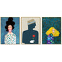 Wall Art 40cmx60cm Modern Figure 3 Sets Gold Frame Canvas V207-1124