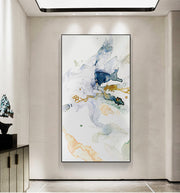 Wall Art 40cmx80cm Abstract Watercolour Style Black Frame Canvas V207-1145