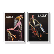 Wall Art 50cmx70cm Bally Man & Woman 2 Sets Black Frame Canvas V207-1170