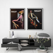 Wall Art 50cmx70cm Bally Man & Woman 2 Sets Black Frame Canvas V207-1170
