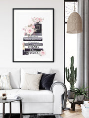 Wall Art 50cmx70cm Fashion Book Black Frame Canvas V207-1172