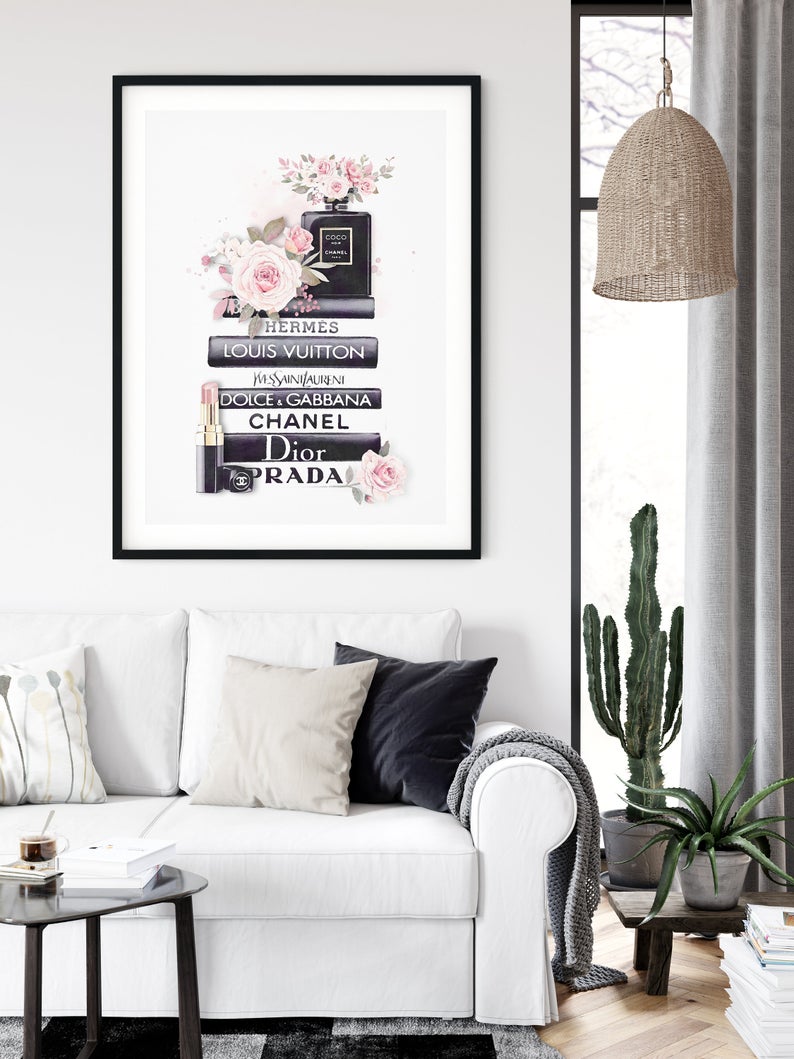 Wall Art 50cmx70cm Fashion Book Black Frame Canvas V207-1172