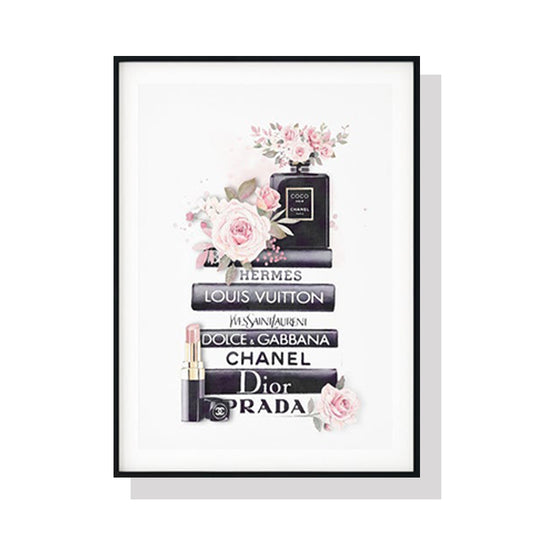Wall Art 50cmx70cm Fashion Book Black Frame Canvas V207-1172