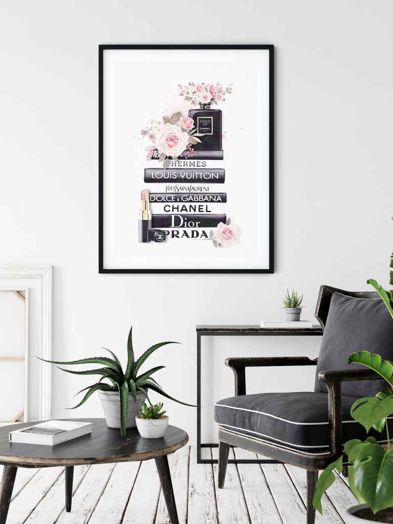 Wall Art 60cmx90cm Fashion Book Black Frame Canvas V207-1173