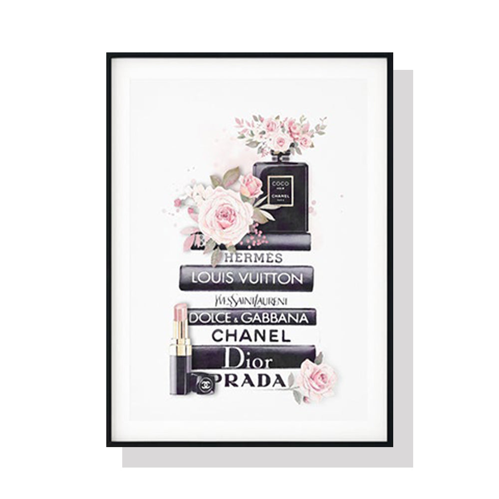 Wall Art 60cmx90cm Fashion Book Black Frame Canvas V207-1173