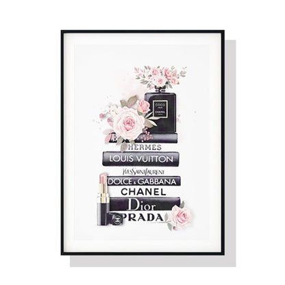 Wall Art 60cmx90cm Fashion Book Black Frame Canvas V207-1173