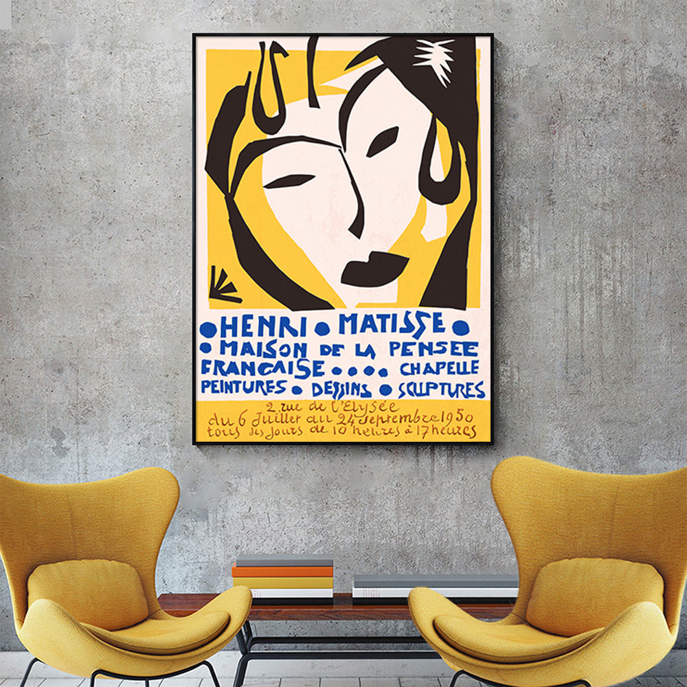 Wall Art 70cmx100cm Henri Matisse Black Frame Canvas V207-1264