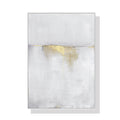 Wall Art 60cmx90cm Abstract gold white single II White Frame Canvas V207-1278