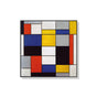 Wall Art 80cmx80cm Large Composition A By Piet Mondrian Black Frame Canvas V207-1490