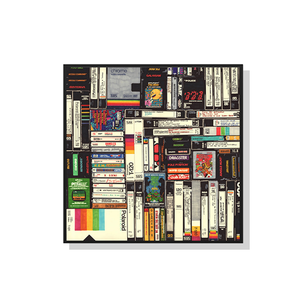 Wall Art 80cmx80cm Book Black Frame Canvas V207-1498