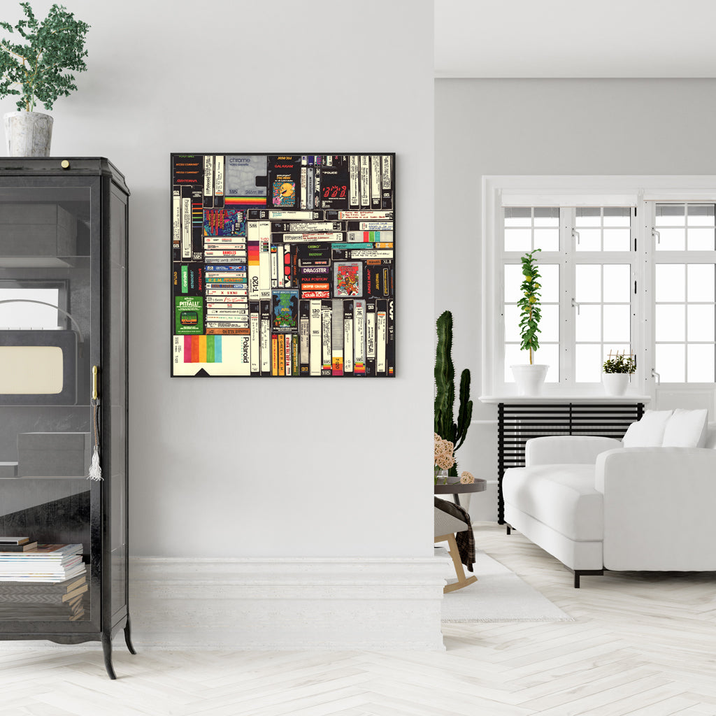 Wall Art 80cmx80cm Book Black Frame Canvas V207-1498