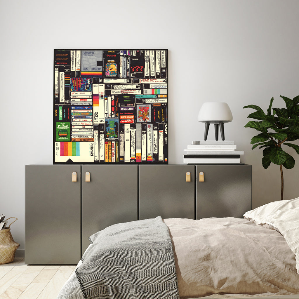 Wall Art 80cmx80cm Book Black Frame Canvas V207-1498
