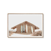 Wall Art 60cmx90cm Surf Cabin Wood Frame Canvas V207-1611