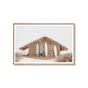 Wall Art 60cmx90cm Surf Cabin Wood Frame Canvas V207-1611