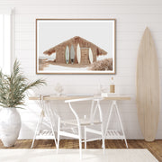 Wall Art 60cmx90cm Surf Cabin Wood Frame Canvas V207-1611