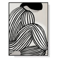 Wall Art 50cmx70cm Mid Century Figure Black Frame Canvas V207-1750