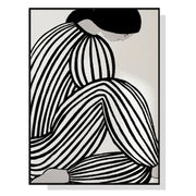 Wall Art 50cmx70cm Mid Century Figure Black Frame Canvas V207-1750
