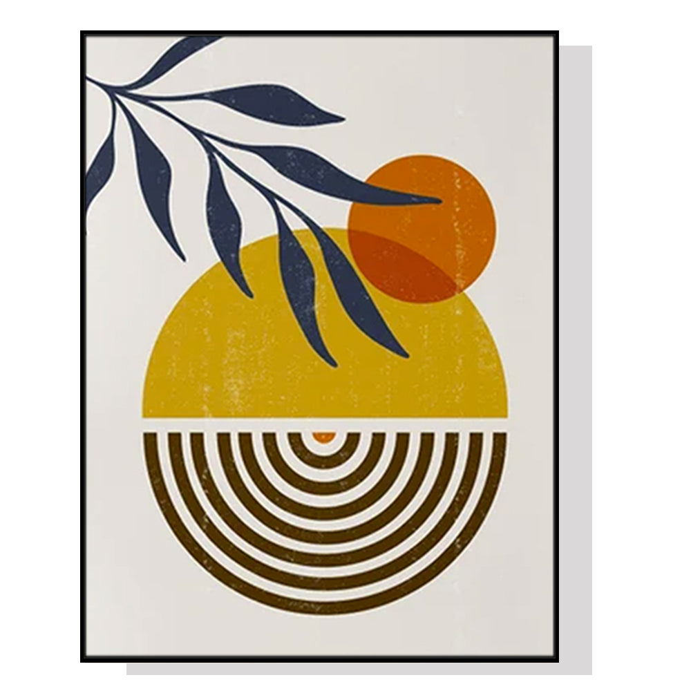 Wall Art 40cmx60cm Sun and Moon Black Frame Canvas V207-1778.1