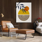 Wall Art 40cmx60cm Sun and Moon Black Frame Canvas V207-1778.1