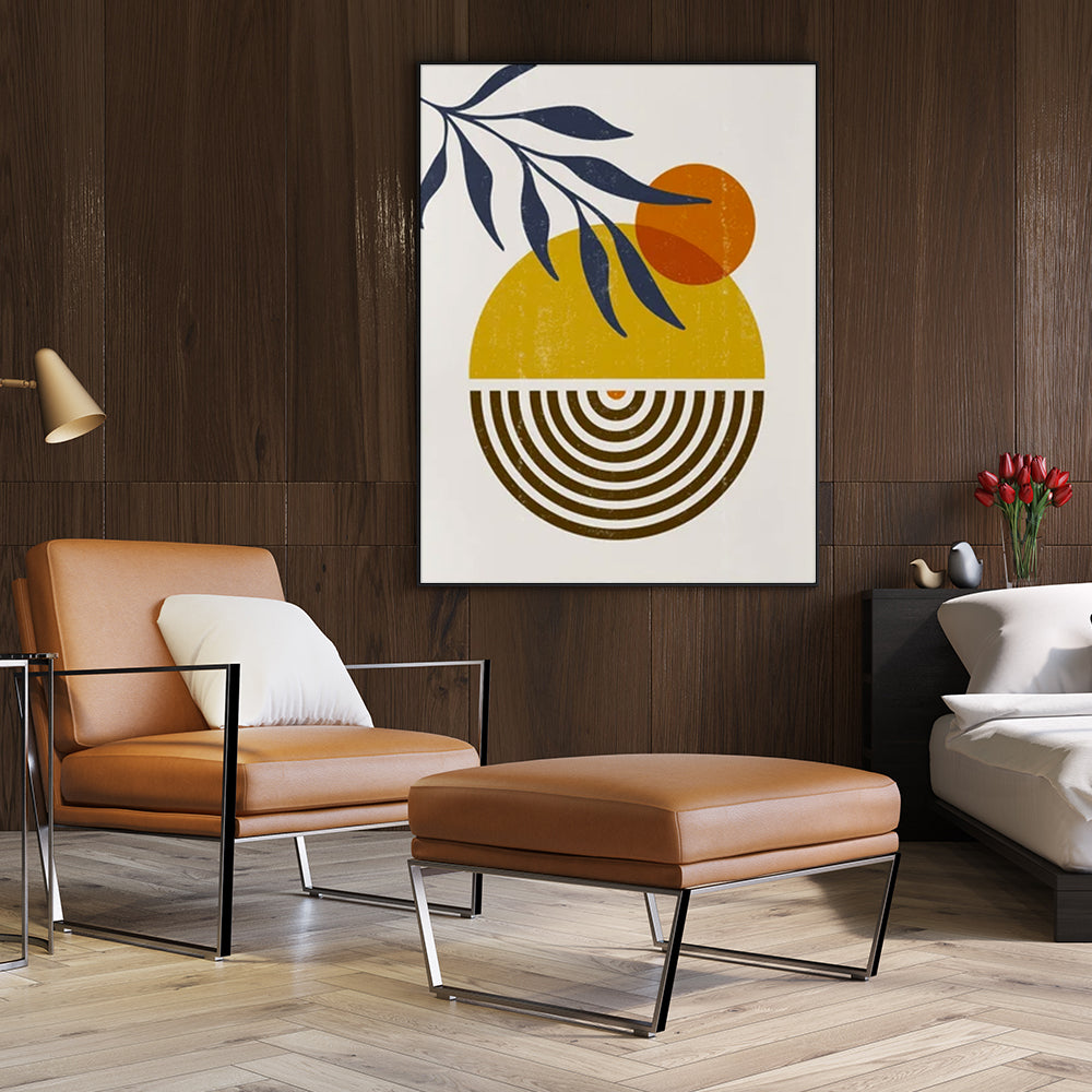 Wall Art 40cmx60cm Sun and Moon Black Frame Canvas V207-1778.1