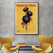 Wall Art 70cmx100cm Parapluie Revel Black Frame Canvas V207-1884