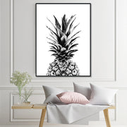Wall Art 40cmx60cm Pineapple Black Frame Canvas V207-1978.1