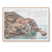 Wall Art 80cmx120cm Italy Cinque Terre Wood Frame Canvas V207-2137