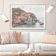 Wall Art 80cmx120cm Italy Cinque Terre Wood Frame Canvas V207-2137