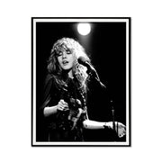 Wall Art 60cmx90cm Young Stevie Nicks in Concert Poster, Black Frame Canvas V207-2252-004