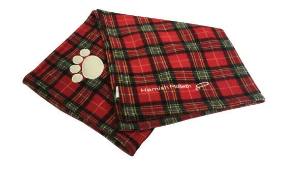 Red Tartan Dog Blanket V208-BLK-TRB