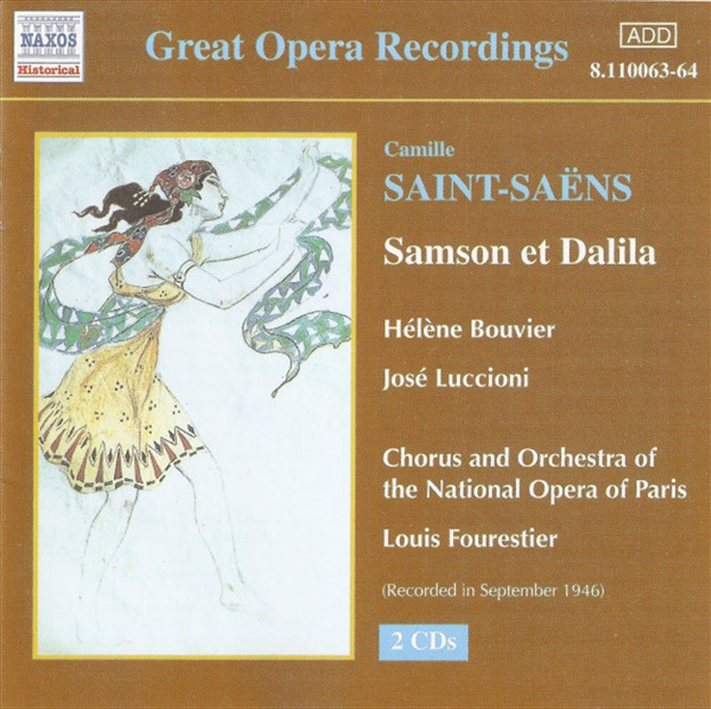 Saint Saens Samson And Delilah - Bouvier: Luccioni: Paris N O Cd Album V210-2183010