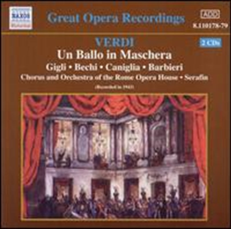 Verdi Un Balloin Maschera - Gigli: Serafin: Rome Opera Hous Cd Album V210-2183061