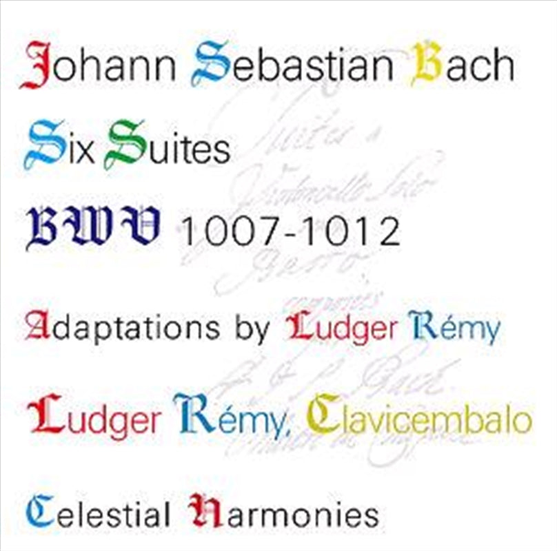Johann Sebastian Bach Six Suit - Remy, Ludger Cd Album V210-2215480