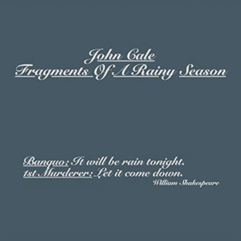 Fragments Of A Rainy Season - Cale, John Cd Album V210-2321825