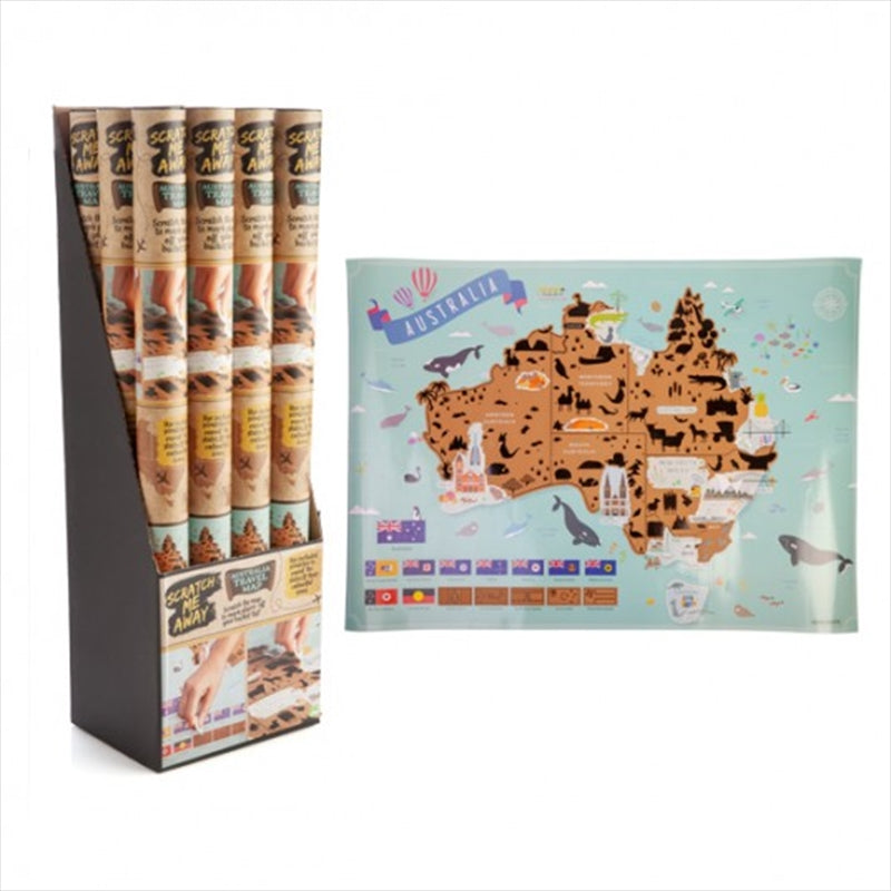 Scratch Me Away Australia Travel Map V210-2613293
