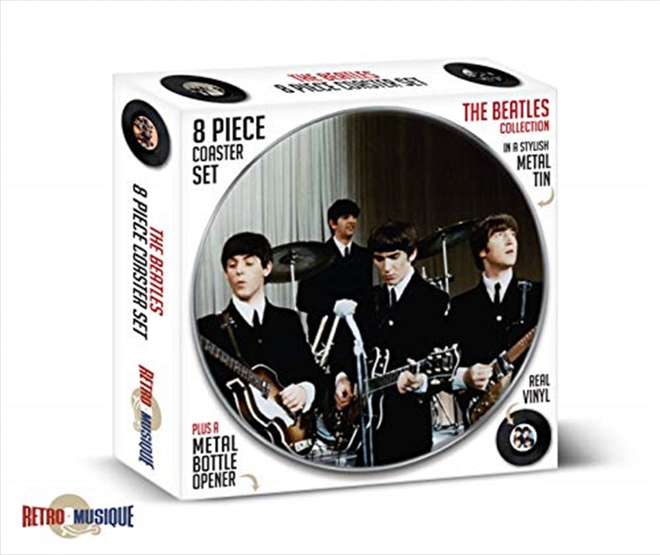 Beatles 8 Piece Coaster Set With Metal Tin V210-2651149