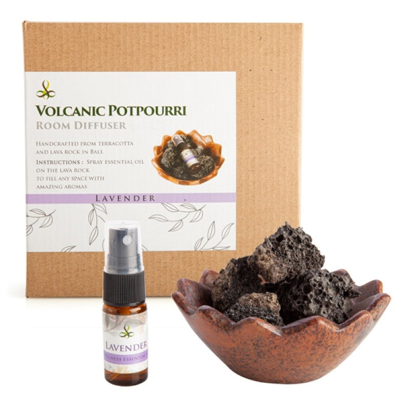 Volcanic Room Diffuser in Terracotta Bowl - Lavender V210-2670738
